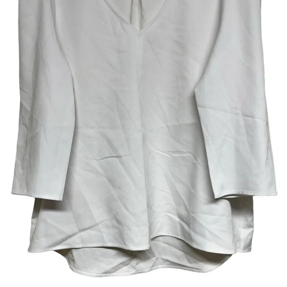 Tuckernuck‎ Tetley Blouse Puff Sleeve Flowy Top Career Casual White Women's XXL